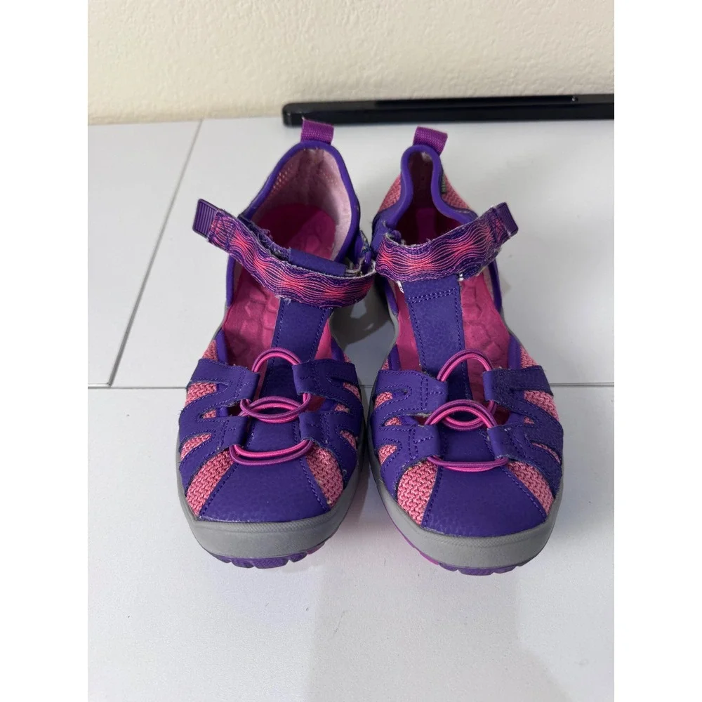 Merrell Hydro Mon 2.0 Kids Size 5 Purple Pink Leather Textile Water Sandals